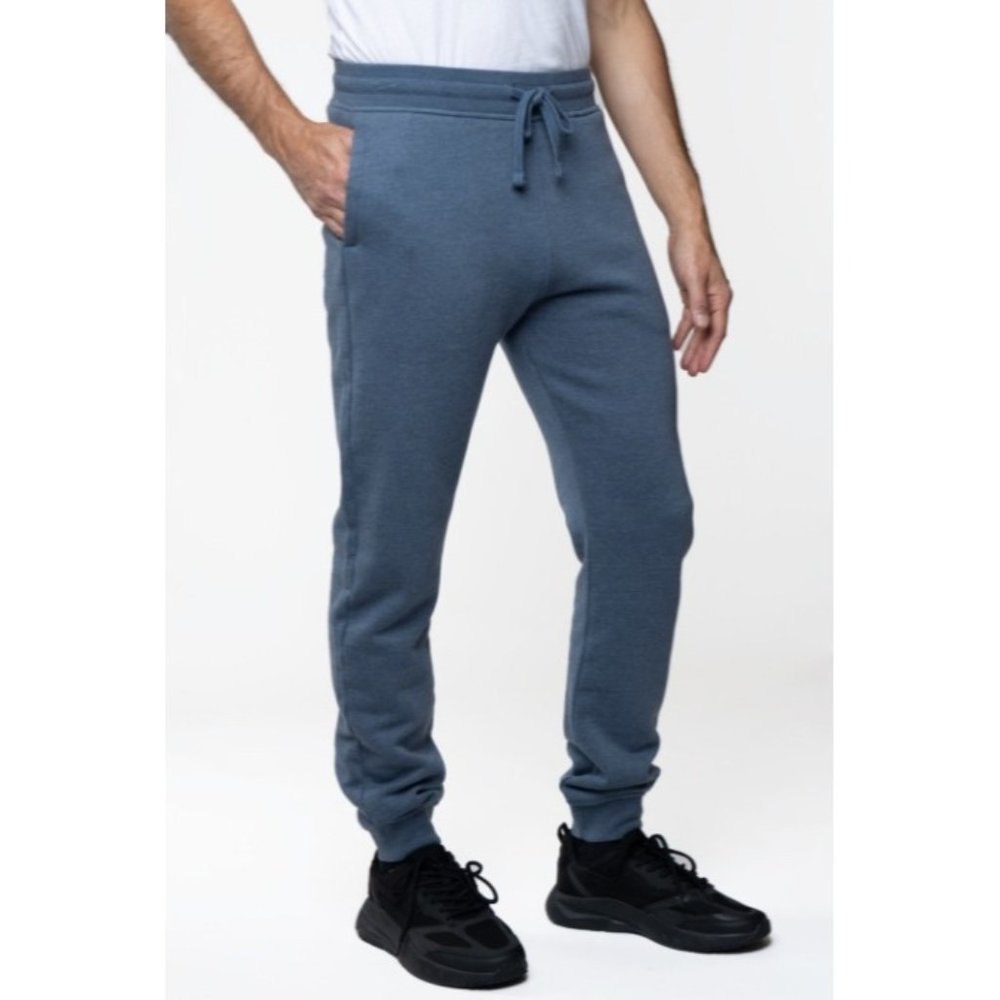 Lazer Men's Burnout Drawstring Fleece Jogger Pants Size XXL Blue New